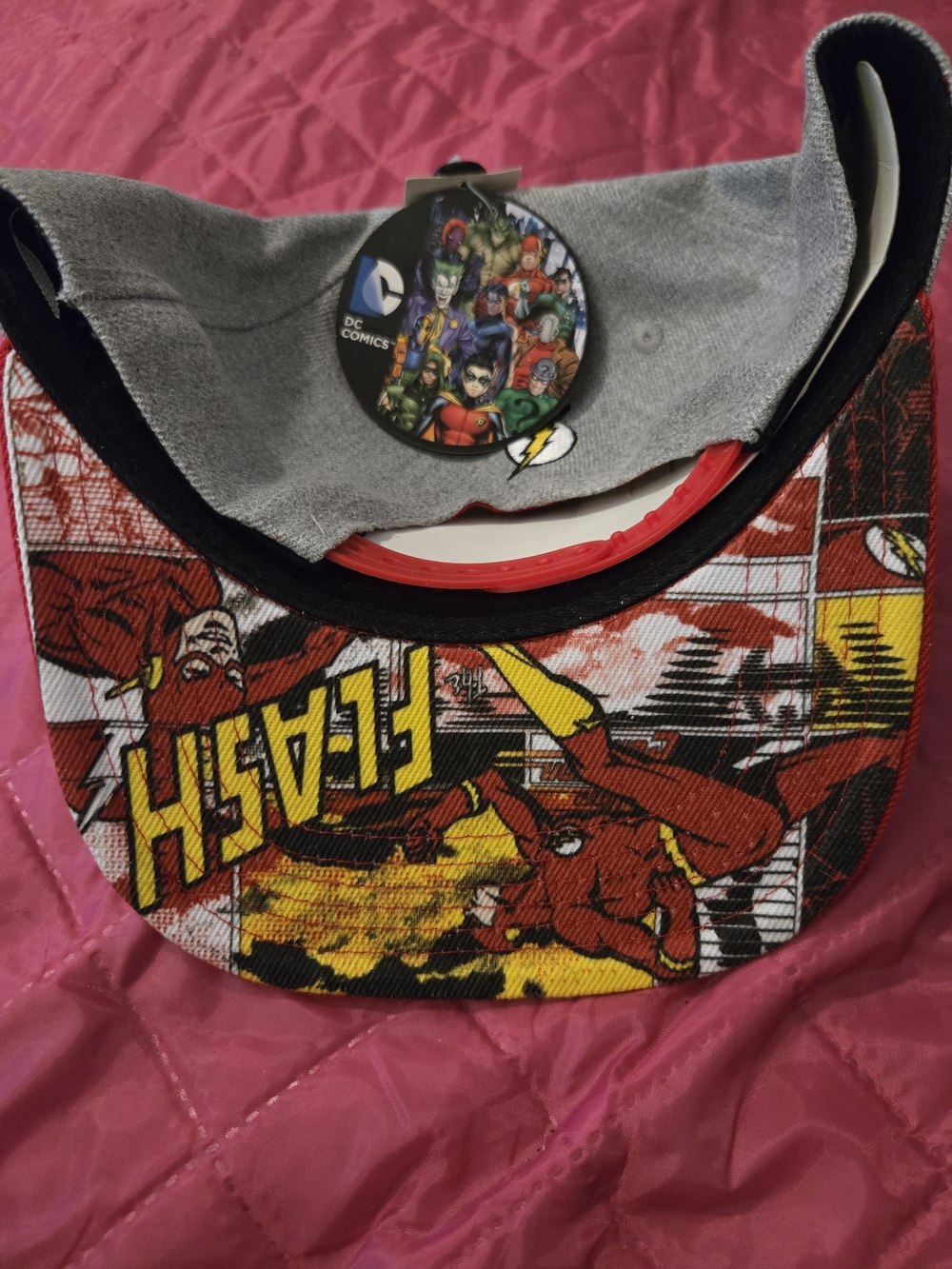 DC Comics Flash Multicolor Graphic Visor Cap